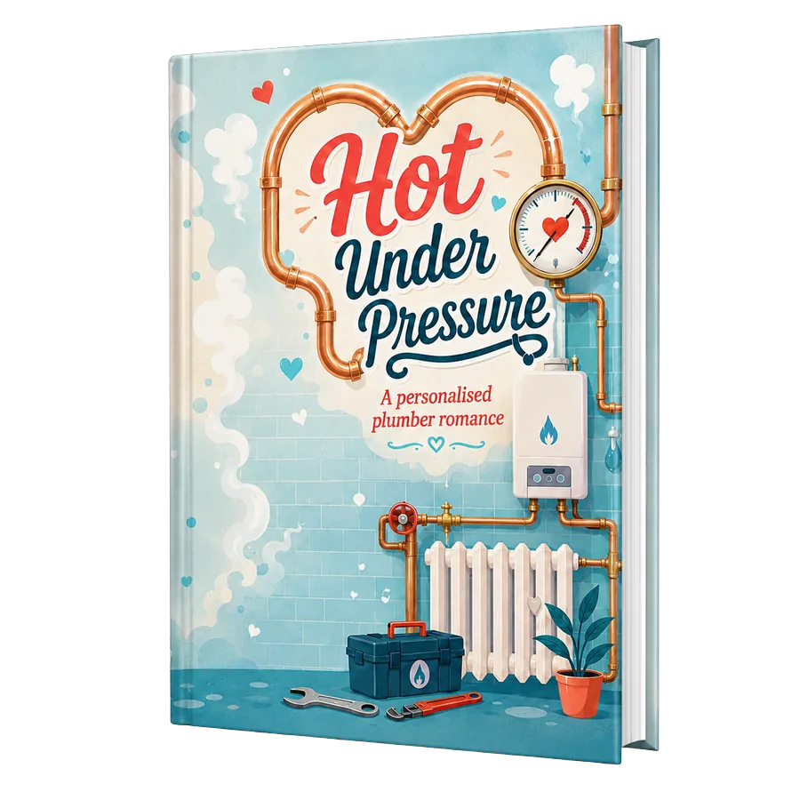 Hot Under Pressure personalised plumber romance book mockup